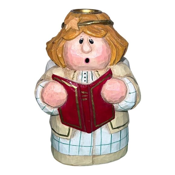 EDDIE WALKER Midwest Cannon Falls ANGEL CHOIR Candle Holder Christmas Decor - Picture 1 of 6